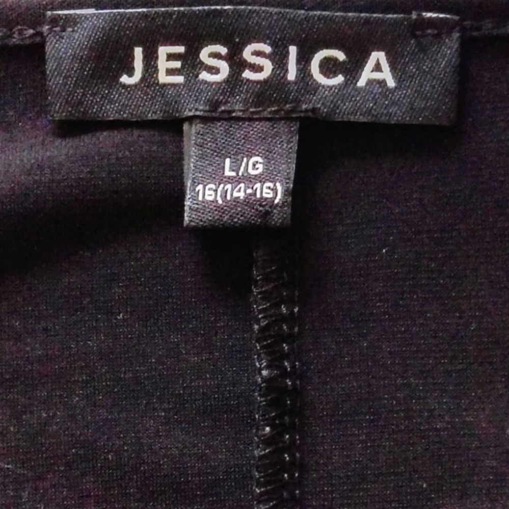 Jessica Black Draped Top – Size Large - Picture 13 of 15